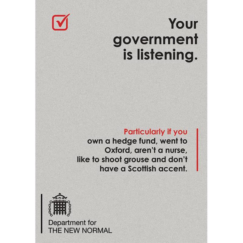 New Normal Card - Your government is listening (Splimple)