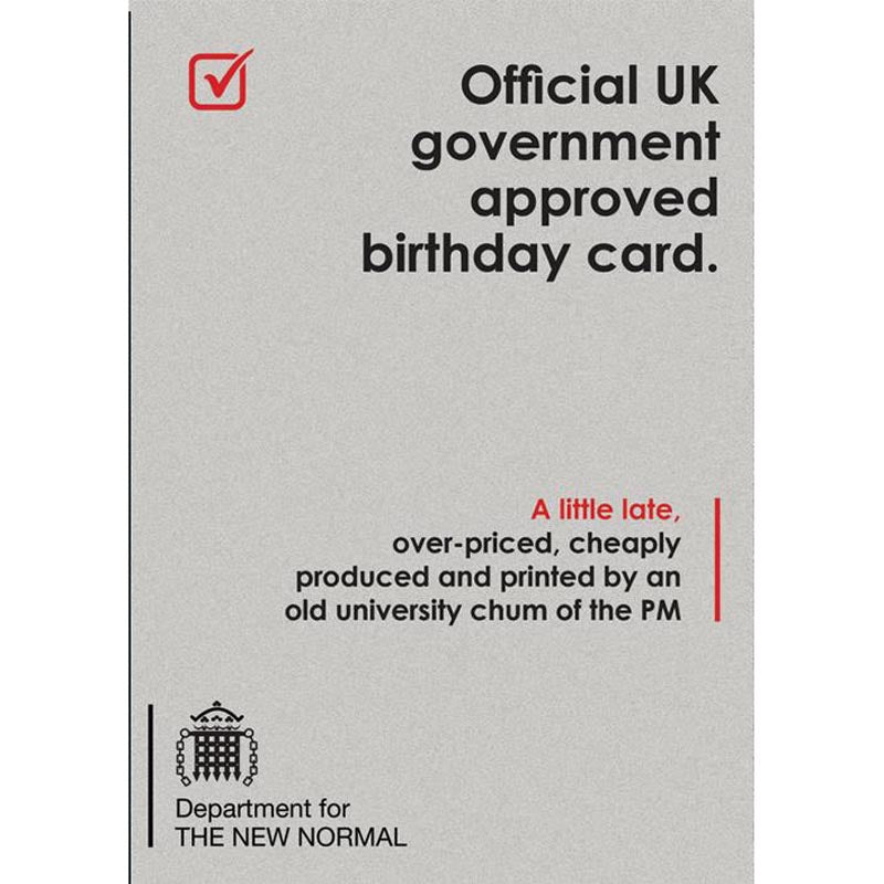 New Normal Card - UK Government approved birthday card (Splimple)