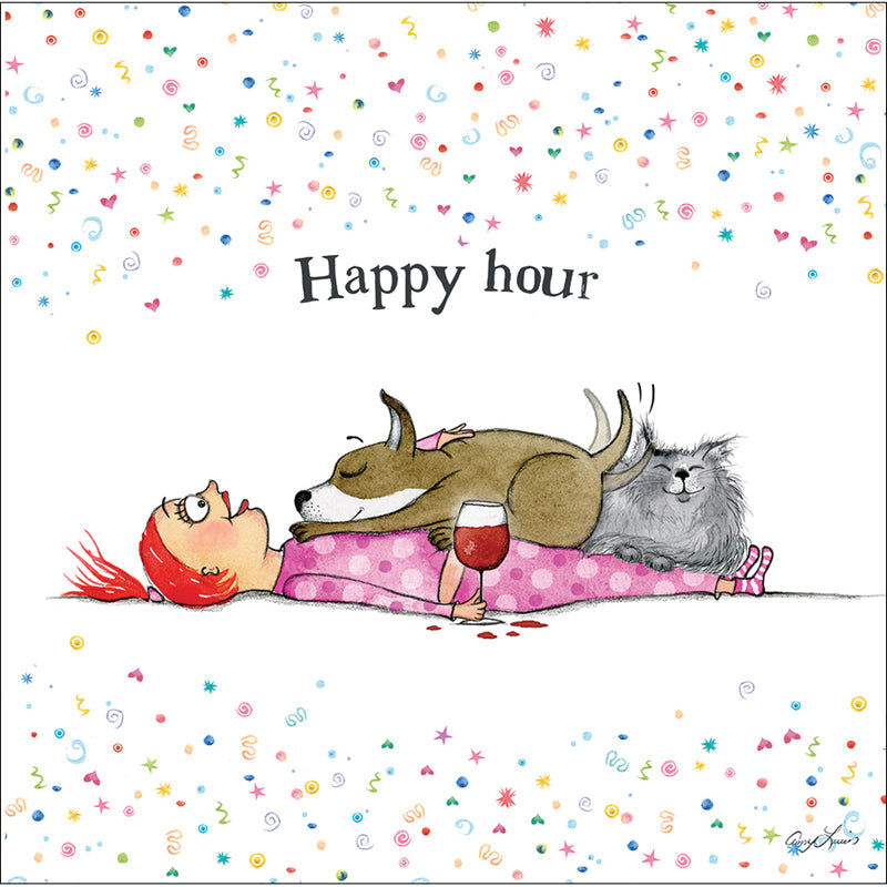 Red and Howling Card - Happy hour (Splimple)