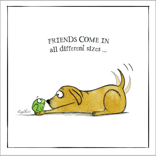 Red and Howling Card - Friends come in all different sizes (Splimple)