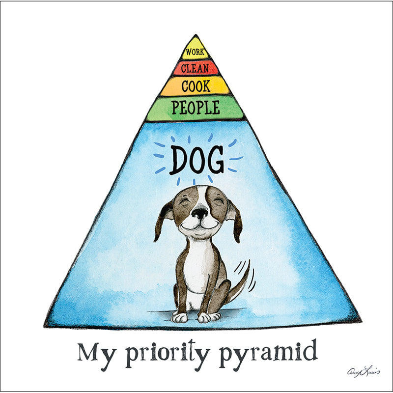 Red and Howling Card - Dog - priority pyramid (Splimple)