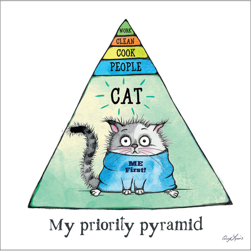 Red and Howling Card - Cat - priority pyramid (Splimple)