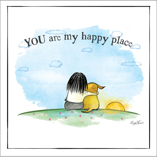 Red and Howling Card - You are my happy place (Splimple)