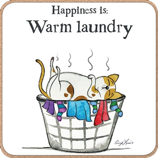 Coaster - Red & Howling - Happiness is warm laundry (Splimple)