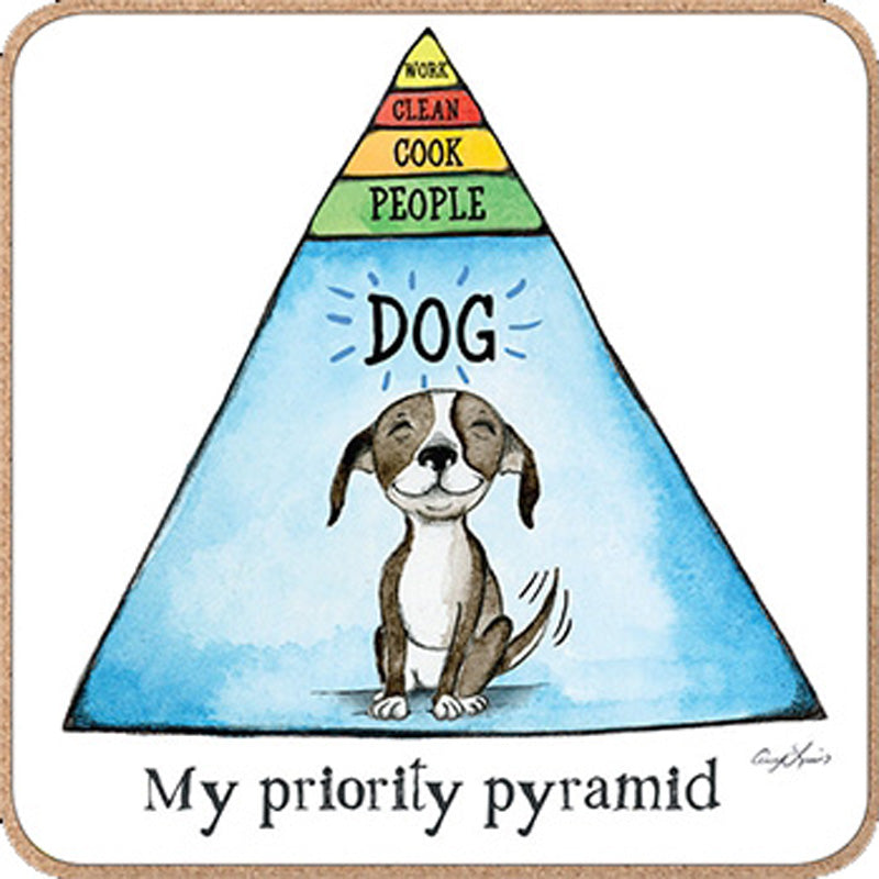 Coaster - Red & Howling - Priority pyramid (dog) (Splimple)