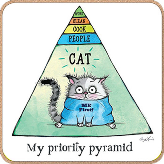 Coaster - Red & Howling - Priority pyramid (cat) (Splimple)