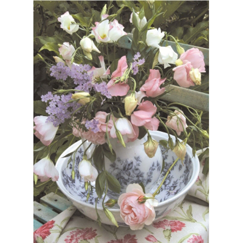 Beautiful Blanks Card - Jug & Flowers