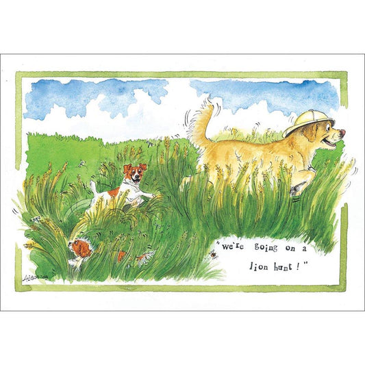 Alison's Animals Card - Lion Hunt