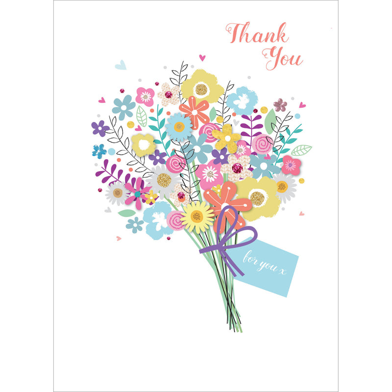 Thank You Card - Flower Bouquet