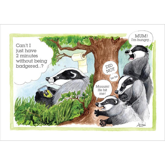 Alison's Animals Card - Stop Badgering Me