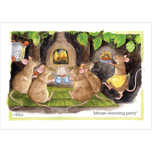 Alison's Animals Card - Mouse Warming Party