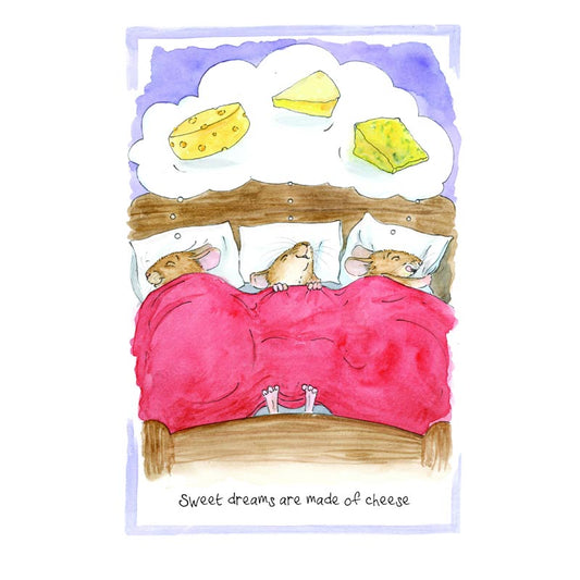Alison's Animals Card - Sweet Dreams Are Made Of Cheese